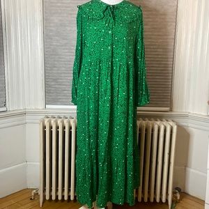 Who What Wear Women’s Green Spots & Dots Maxi Dress